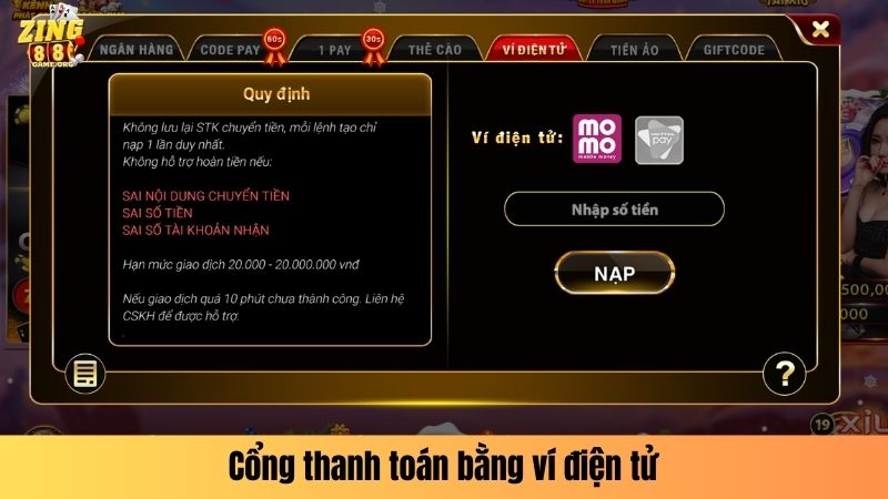 Cổng thanh toán bằng ví điện tử